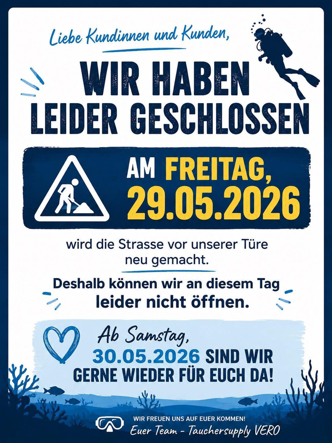 20260528 Tauchersupply geschlossen
